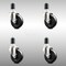 Service Caster 4 Inch 316SS Soft Rubber Wheel Swivel 1-5/8 Inch Expanding Stem Caster Set SCC SCC-SS316EX20S414-SRS-158-4 - alternate 3
